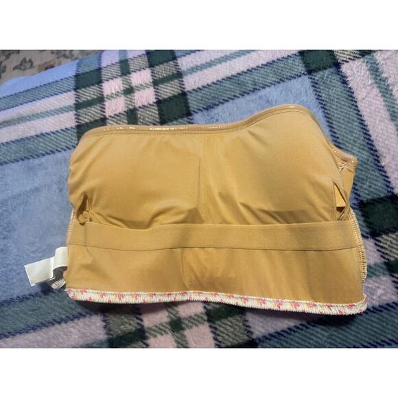 Old Navy Smocked Bandeau Longline Bikini Swim Top Size Small Bottoms Size Large - Picture 10 of 14